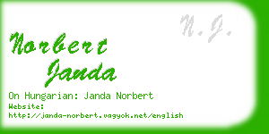 norbert janda business card